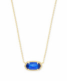 KENDRA SCOTT- Elisa Gold Pendant Necklace in Cobalt Cat's Eye