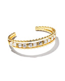 Kendra Scott- Ember Gold Triple Cuff Bracelet in White Howlite