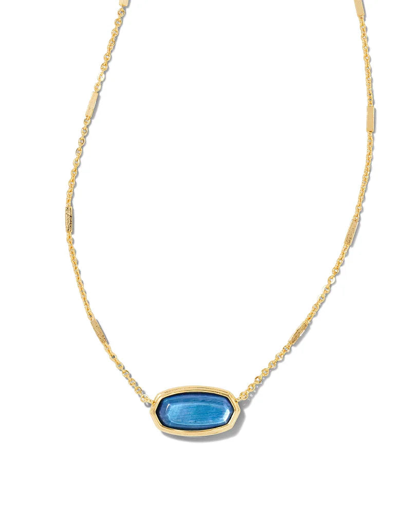 KENDRA SCOTT Framed Elisa Gold Short Pendant Necklace in Dark