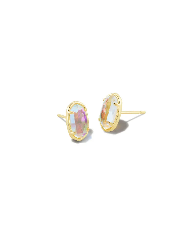 KENDRA SCOTT- Grayson Stud Earring Gold Dichroic Glass