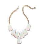 Kendra Scott- Harlow Gold Statement Necklace in Iridescent Opalite