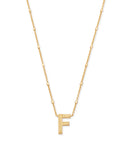 KENDRA SCOTT- Letter F Pendant Necklace in Gold Metal