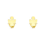 AMEN- Sterling Silver Angel Earrings in Gold