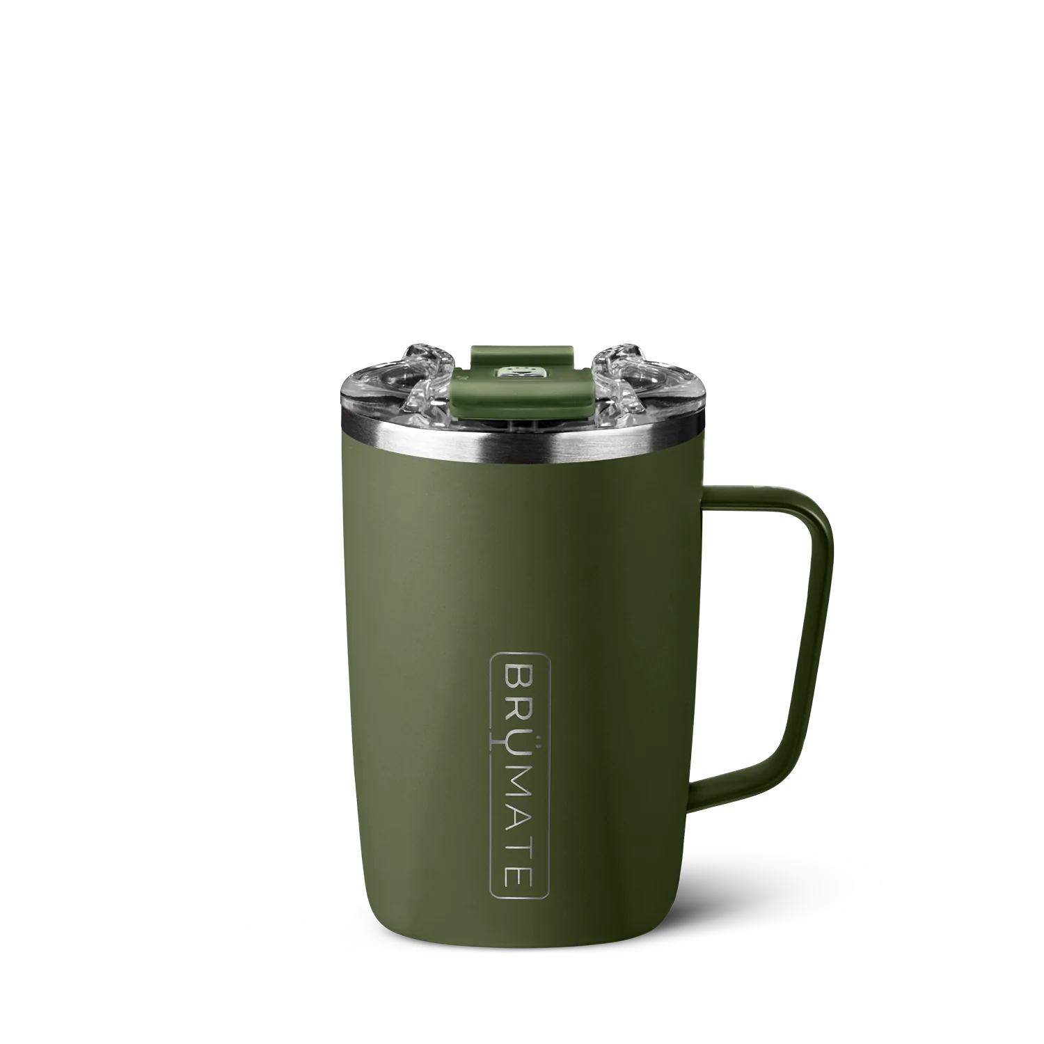 BruMate Toddy 16 oz Insulated Coffee Mug Olive GREEN Spill Proof
