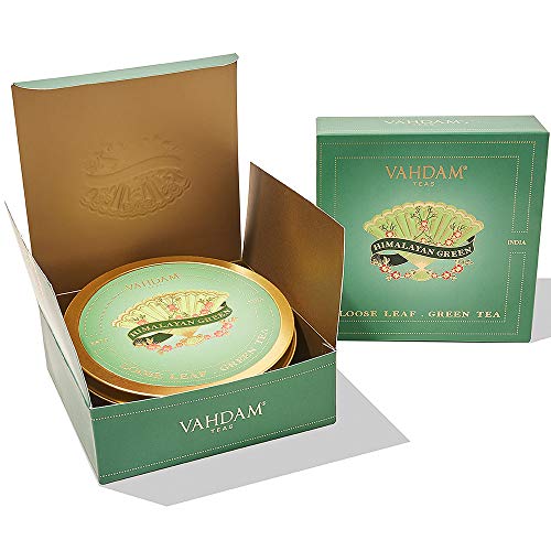VAHDAM TEAS- Himalayan Green Gift Set- 1 Tin Caddy